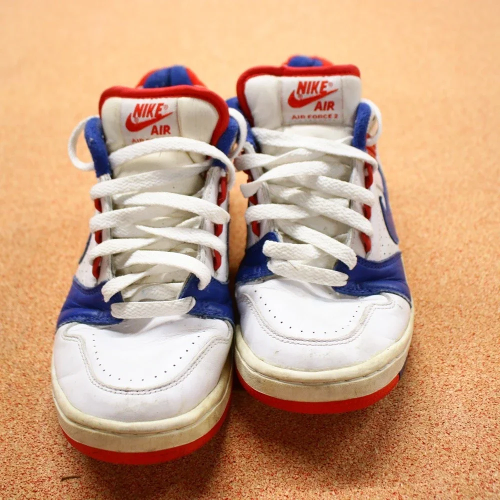 VINTAGE 2003 DS Nike Air Force 2 Low (GS) 6.5Y White Blue Ribbon-Red 306527-143